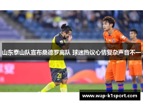山东泰山队宣布桑德罗离队 球迷热议心情复杂声音不一
