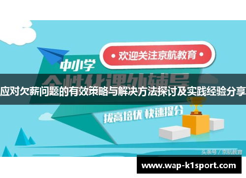 应对欠薪问题的有效策略与解决方法探讨及实践经验分享